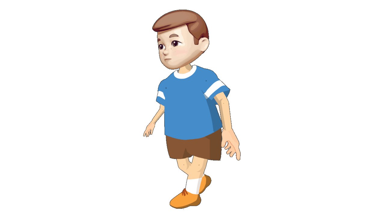 Little boy movements animated gif